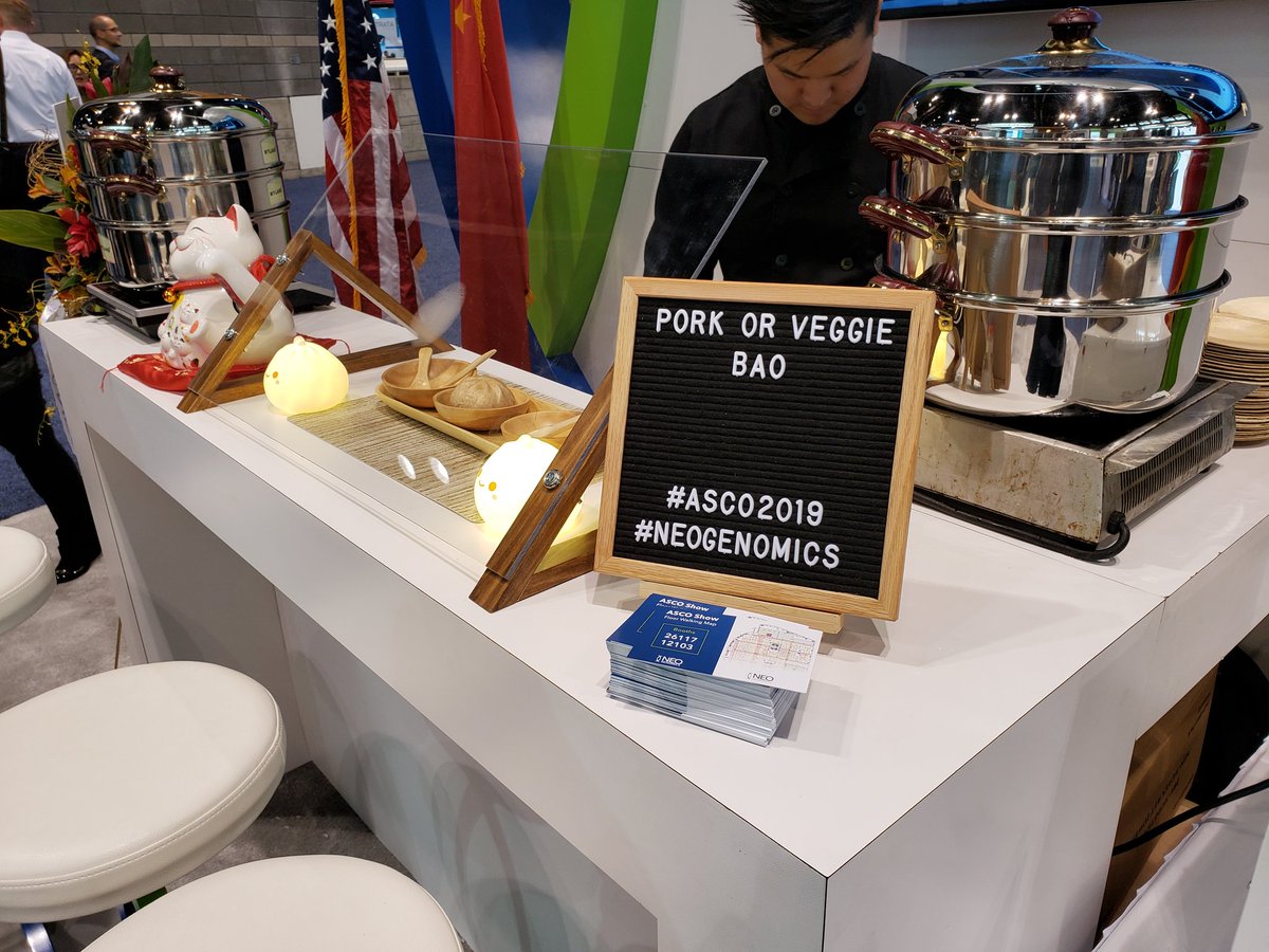 AustinBuzzImp's tweet photo. Great News! Fresh Baos will be served starting at 10am today. Please stop by booth #26117 and talk with the @NeoGenomics team.
#ASCO19 #ASCO2019 #Neogenomics https://t.co/4FTFEVAom9