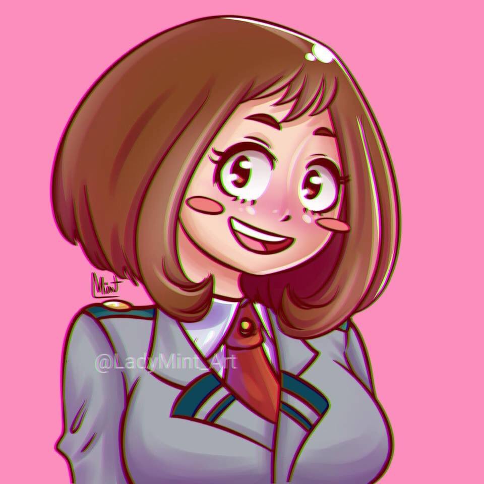 wallpapers Aesthetic Uraraka Fanart Casual uraraka ochako from boku
