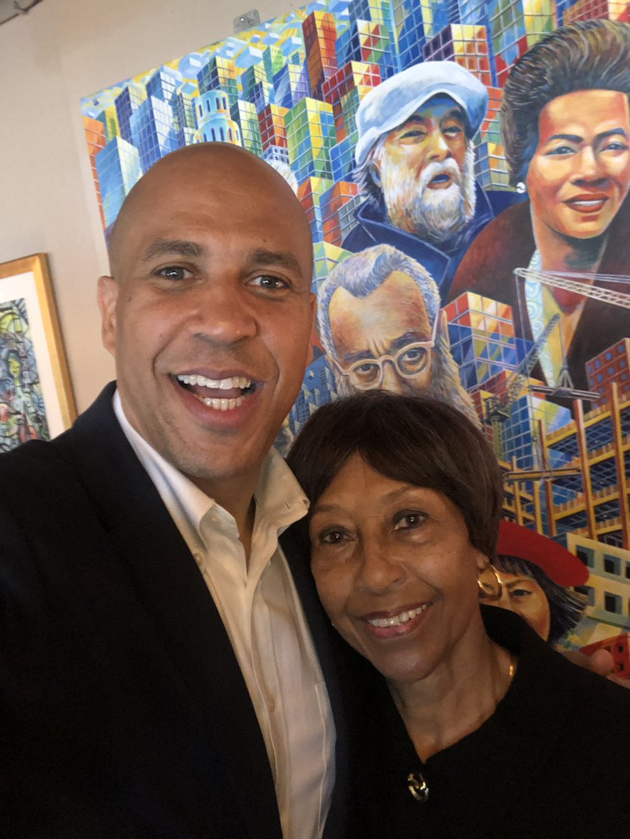 kevnix's tweet photo. My mom has met a few presidential candidates with me but it was nice having my oldest brother in town to meet @corybooker with us! #TheSocialPolitician https://t.co/sDnYSJiG2R