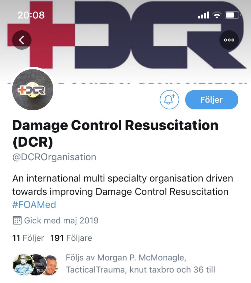 Shout out to <a href="/DCROrganisation/">Damage Control Resuscitation (DCR)</a> Will be interesting to see the future development. #dcr #rdcr