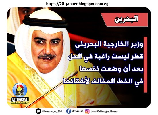 وزير الخارجية البحريني قطر ليست راغبة في الحل بعد أن وضعت نفسها في الخط المخالف لأشقائها