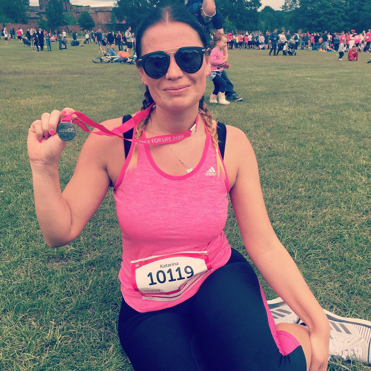 Did it 💪 thank y’all for donating way more than I thought I could raise 🙌 

#RaceForLife