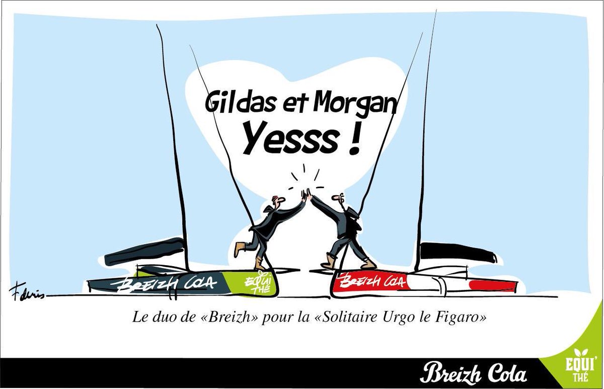 Les 2 Figaro 3 « Breizh Cola » avec <a href="/GildasMahe/">Gildas Mahé</a>  et <a href="/444_Morgan/">Lagraviere Morgan</a> sont au rdv de ce début de <a href="/LaSolitaire_50e/">Berk Heddon</a>