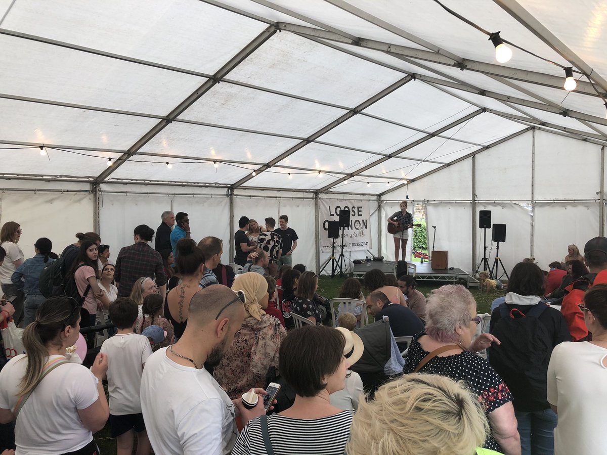 A light shower means the live music tent is slightly busier than normal.... the show must go on..... #headingtonfest #hf2019