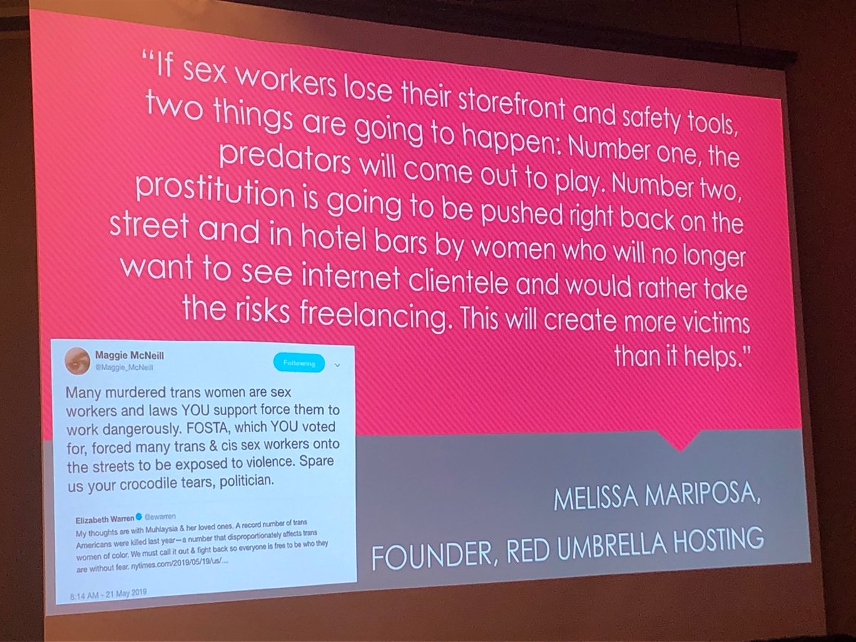 bronwynmcbride's tweet image. Kate Korgan &amp;amp; Antoinette Izzo of @EroticEntreProj on how anti-trafficking mania and the gendered violence of #FOSTA creates more victims than it helps through pushing sex workers into the hands of predators. #CRN6_DC2019 #sexwork