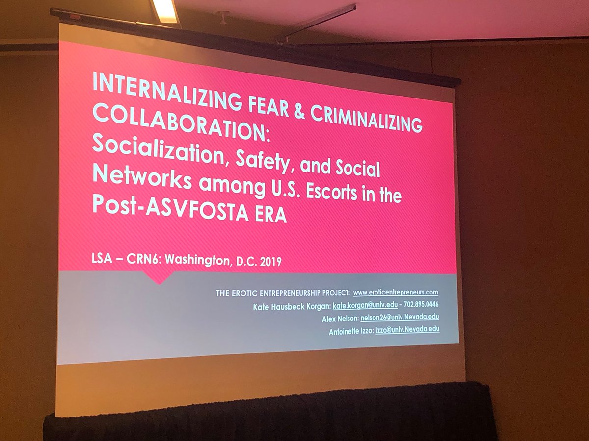 bronwynmcbride's tweet image. Kate Korgan &amp;amp; Antoinette Izzo of @EroticEntreProj on how anti-trafficking mania and the gendered violence of #FOSTA creates more victims than it helps through pushing sex workers into the hands of predators. #CRN6_DC2019 #sexwork