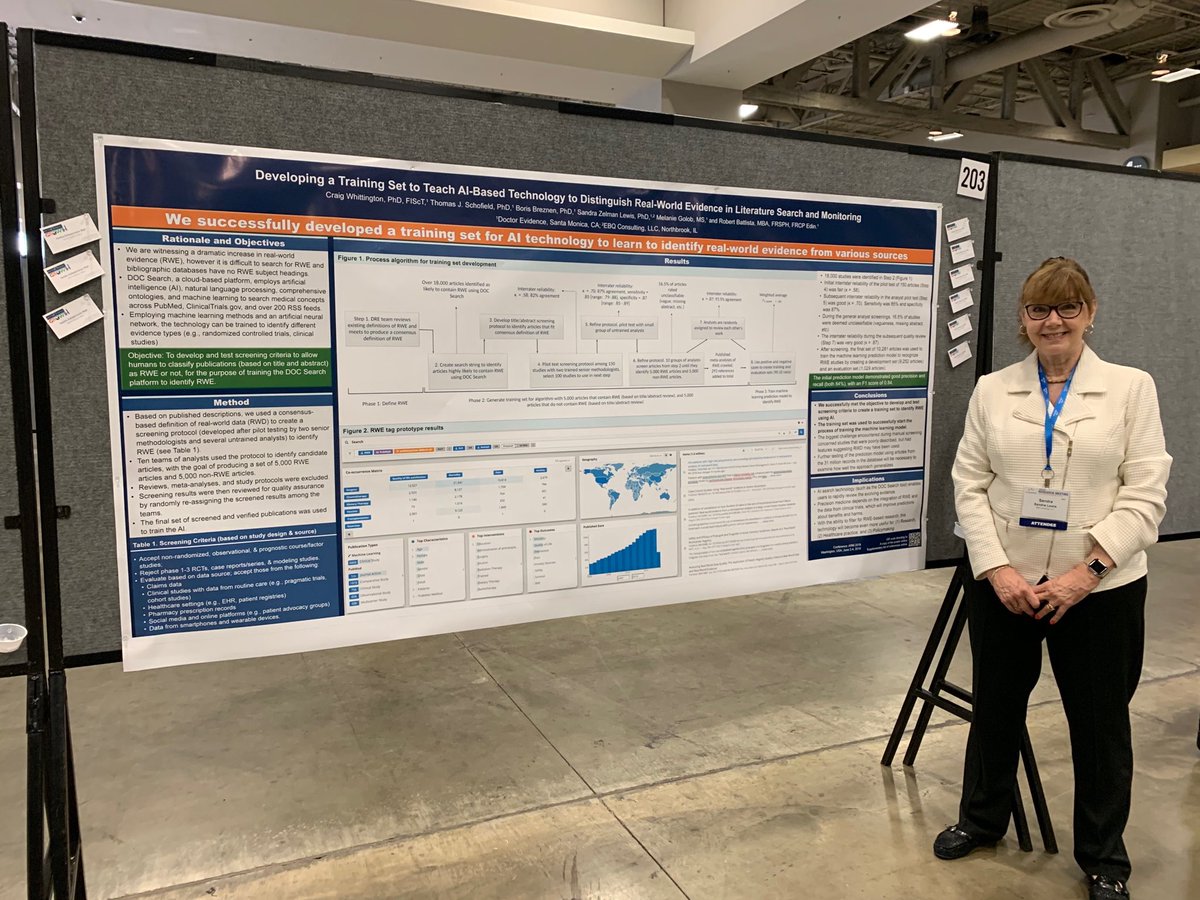 SandraZLewis's tweet photo. Check out how Doctor Evidence is training AI to identify what is and what is not real-world evidence. Poster 203 at 12:15 today in Exhibit Hall E at AcademyHealth Annual Research Meeting. ⁦@GrowthEvidence⁩ ⁦@DoctorEvidence⁩ #RWE ⁦@AcademyHealth⁩ #ARM https://t.co/dCl8Xmu6CS