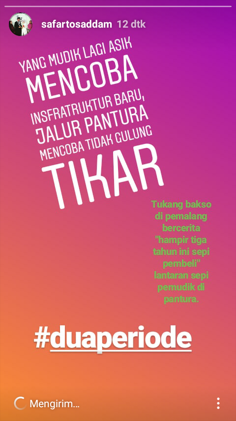 Wisata mudik 2019 di sponsori oleh kerindua