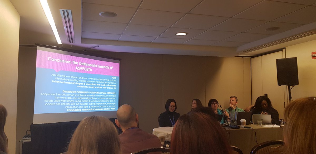 criminographer's tweet image. .@hausbeck_korgan concludes with detrimental impacts of ASVFOSTA #CRN6_DC2019