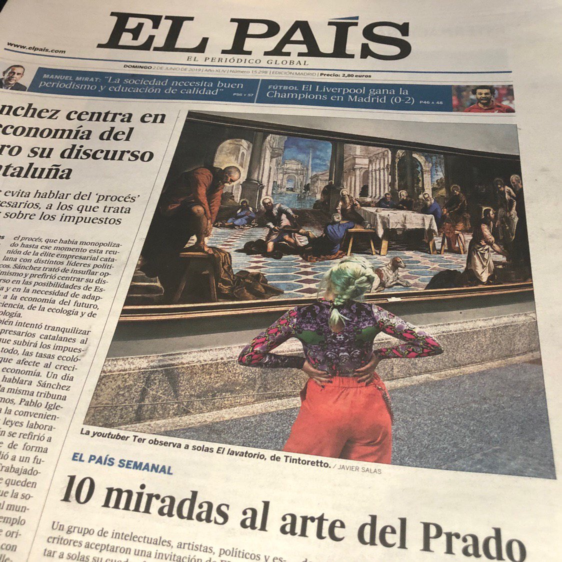tercosmicqueen's tweet photo. HOY SALGO EN LA PORTADA DE EL PAÍS 👀♥️

Borja Hermoso ha escrito un reportaje sobre el Museo del Prado con fotos de Javier Salas. Buscaron a varias personas para elegir un cuadro y hablar de él, yo elegí El Lavatorio de Tintoretto😍

Artículo:
https://t.co/sxo1u7aDJ6

@el_pais https://t.co/CoHYQFKxOA