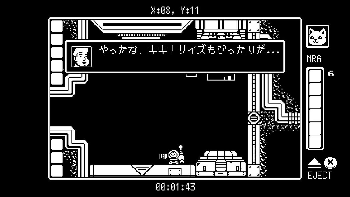 シェループ Pa Twitter ここが素敵だよ Gato Roboto 正真正銘ネコロイド ザ メトロイドな世界観と操作性 ミサイル スクリューアタックなどのパロ装備も スリル満点の猫の単独行動パート タイムアタックは当然のように搭載 一周短め 猫大好きの