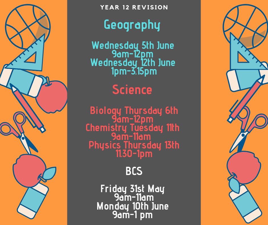 YEAR 12- Don’t forget your revision sessions!!!! DA Biology Exam is this Friday 7th June, Chemistry 12th June and Physics 14th June. Revision should be well underway for these ✅ Remember to look over notes on the prescribed practicals <a href="/StPatsBanbridge/">St Patrick's College</a>  #revision #nearlythere