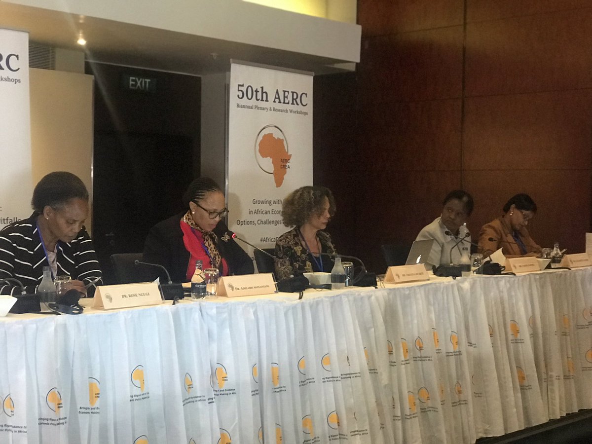 Miyengi's tweet photo. First ever all female panel #50thBiannualPlenary #AfricaDebt @AERCAFRICA https://t.co/CeqUZ99Ql4
