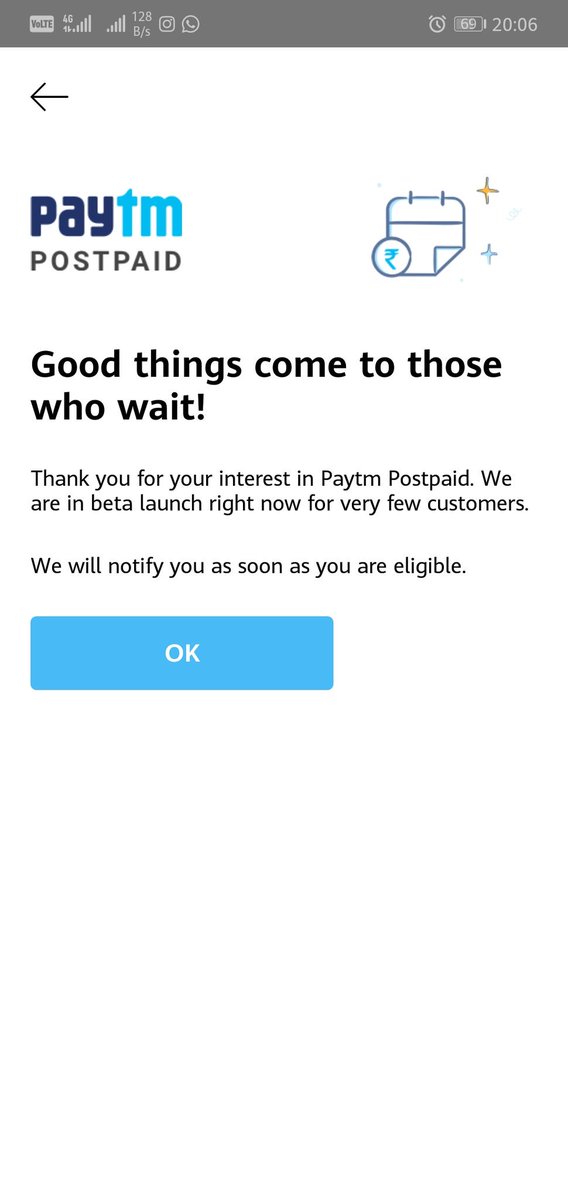 shreyanshojha_'s tweet image. Why am i still not eligible and some of my friends are using paytm postpaid?
#quitpaytm
@Paytm @Paytmcare