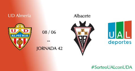 ualdeportes's tweet photo. ⚽ Fin de curso, fin de liga para la @U_D_Almeria y última oportunidad para animar a nuestro equipo participando en #SorteoUALconUDA . Esta semana, 3 packs de 2 entradas en FB y 2 packs en Twitter. Participa compartiendo, dando like y tu pronóstico. Bases: https://t.co/hAEgfAbeg8 https://t.co/IQ884O0Ezf