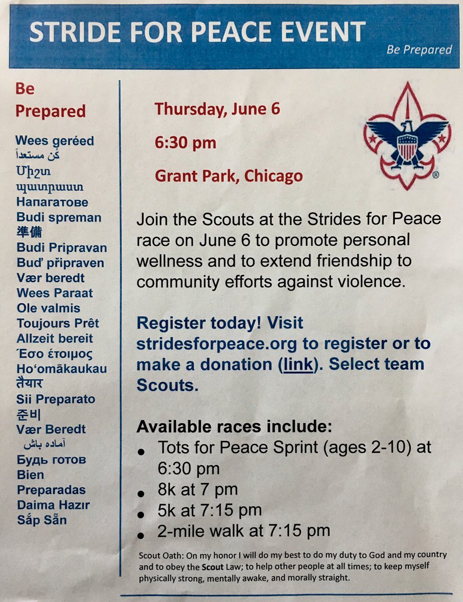 HealthRx's tweet image. #scoutsonhealthycommunities #SHC June 6th at #stridesforpeace.org Chicago