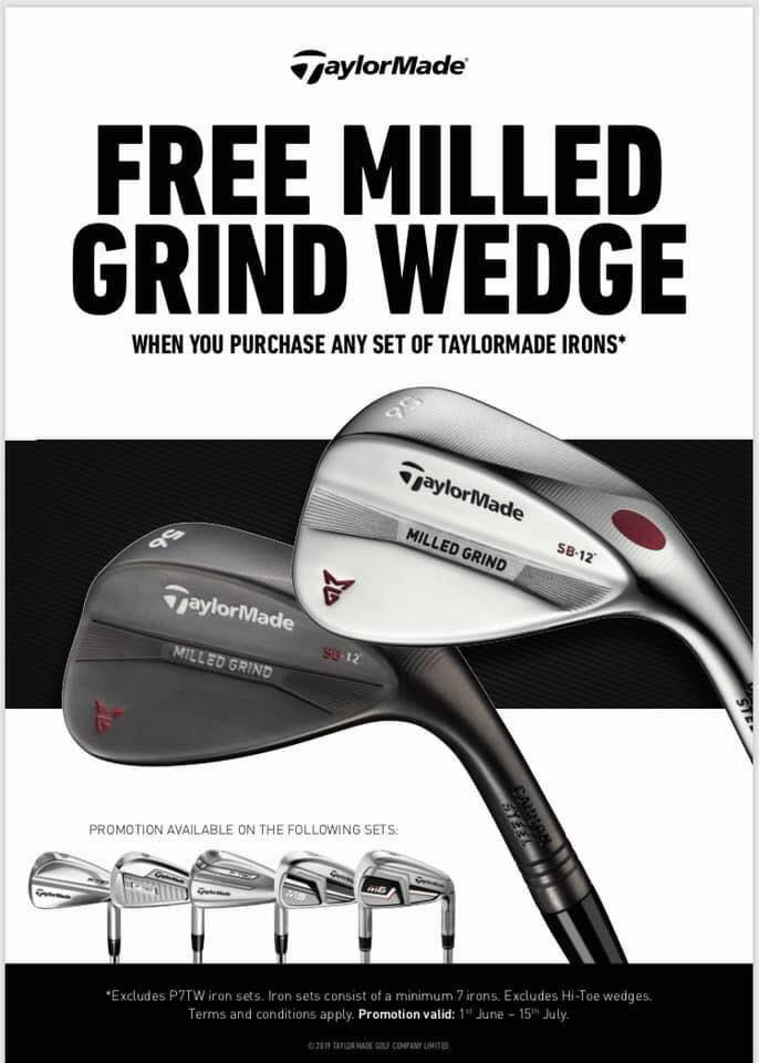 We have an AMAZING offer in store for you! 

In conjunction with <a href="/TaylorMadeGolf/">TaylorMade Golf</a> we are offering a free wedge with EVERY #Taylormade set of irons and an extra £50 on top of your trade in offer when you get fitted for an M5 or M6. 

This won’t last forever so book your fitting now