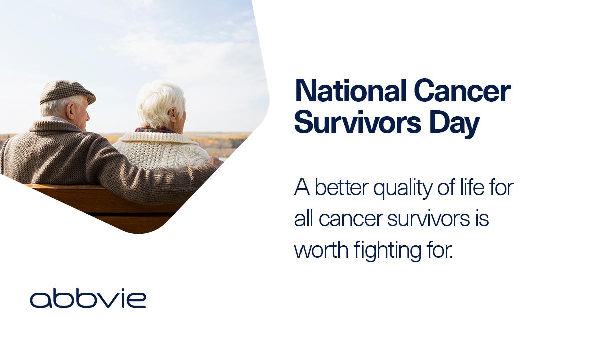 abbvie's tweet photo. Today we #CelebrateLife for ALL cancer survivors. RT to show your support. #NCSD2019 #ASCO19 https://t.co/VPNTzjD0R9