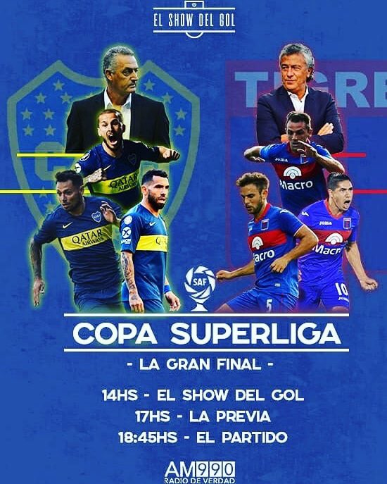munecoperazzo's tweet photo. El domingo tiene #SonidoAFutbol con la gran final #BocaTigre desde Córdoba. 14 hs @showdelgol990 17 #LaPrevia todo con el estilo del Show Radial más entretenido de Argentina. En @La990Radio #TransmitimosTodo 🎤🎧⚽️📻 https://t.co/4CUFUGtG9k
