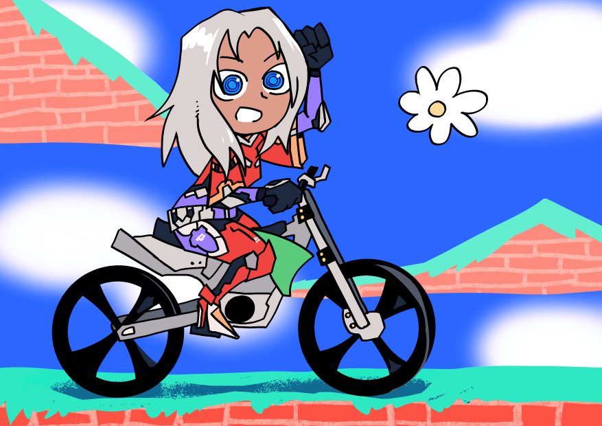 Setzeri's tweet photo. Elasto Mania is Elma for short. #XenobladeChronicles https://t.co/4BMfPADoFN