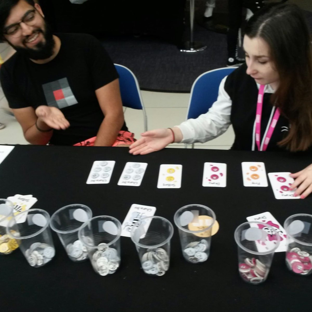 mythmashgame's tweet photo. Had a great time @NorwichGFest this year!
Special thanks to✨@LyrelarkGames✨for keeping us afloat. So proud of the @NorwichUniArts lot, too!
#indiedev #indegame #tabletop #storytelling #cardgame  #creativewriting #improv #playtest #playmoregames #writerscommunity #writingprompts https://t.co/Dy8mD0mxEI