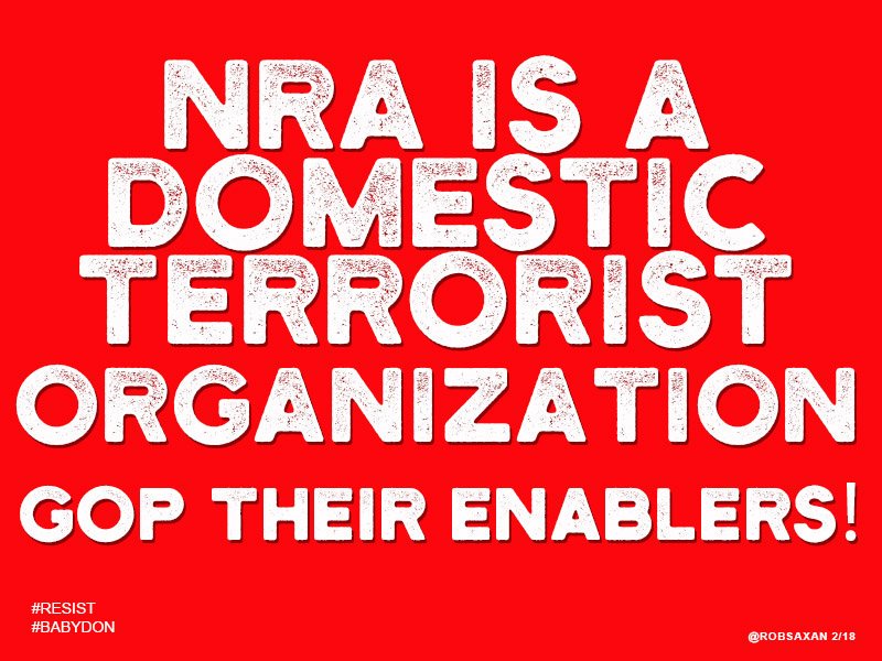 MightyZenWizard's tweet photo. Abort the NRA. Start by revoking their tax-exempt status. They are a for-profit lobby for gun manufacturers, not s 501c. Tax their asses out of existence. Apply liability laws to their product. https://t.co/009iNxl19k
