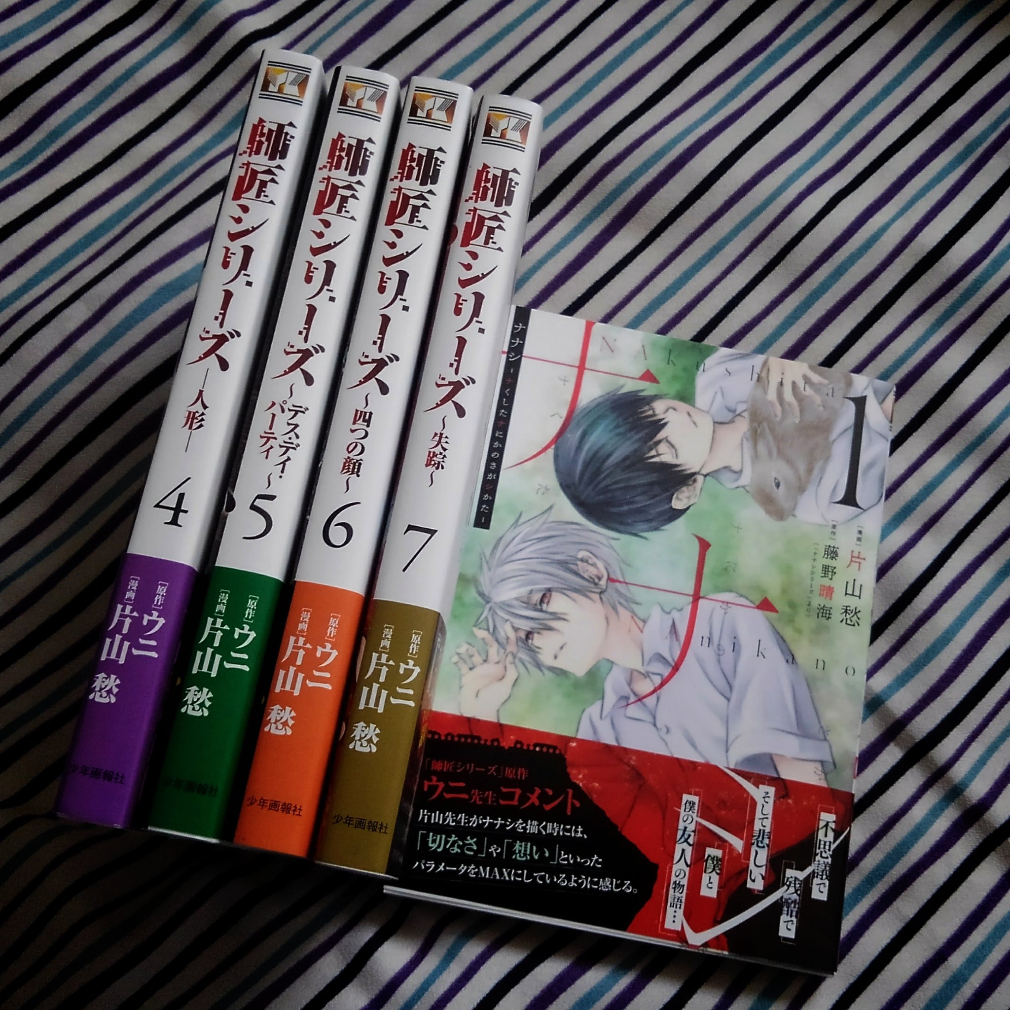 ヒトミン やっと買いました 師匠シリーズ をやっと揃えた 今のところ5巻まで読み終えました ナくしたナにかのさがシかた はこれから読みます ナナシシリーズ 片山愁 先生 T Co Gtgi7nzluh Twitter