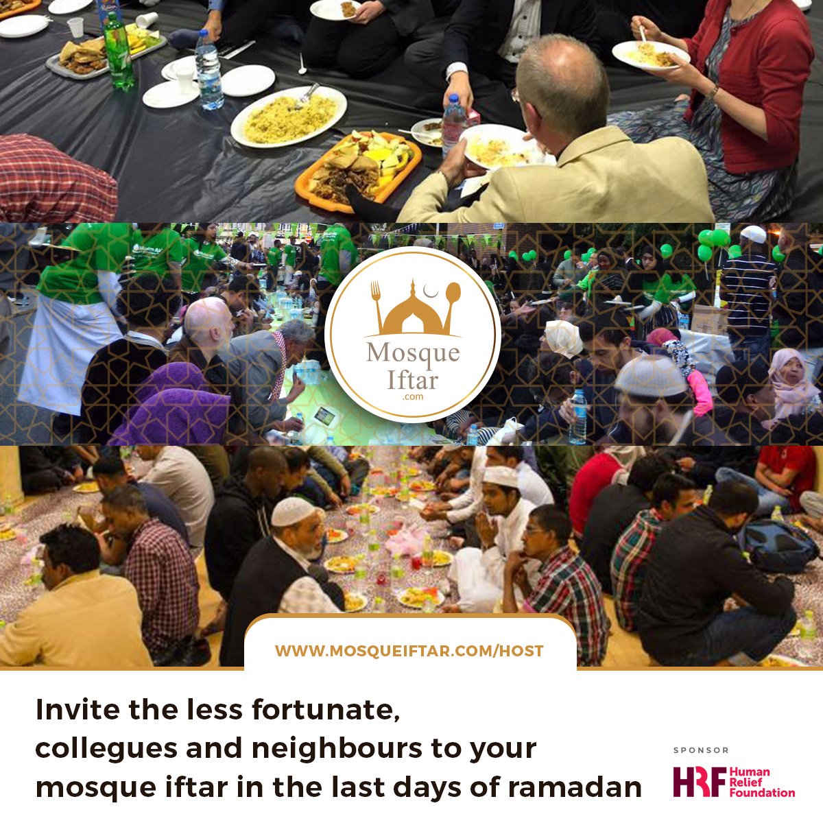 MosqueIftar's tweet photo. Use these last few days of Ramadan to invite the local community; work colleagues, neighbours and the less fortunate for a Mosque Iftar. Mosque doors are open to all! #Ramadan #Iftar #MosqueIftar

Register your Iftar: https://t.co/xWw0uETOPp https://t.co/5wPFn71bTp
