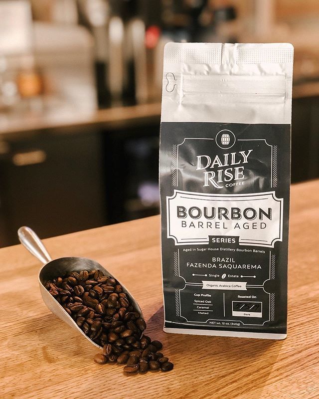 Need coffee for home brewing? We got you. 
The limited edition Bourbon Barrel Aged Brazilian Coffee with <a href="/shdistillery/">SugarHouseDistillery</a> is only available at #DailyRiseDowntown - while supplies last!