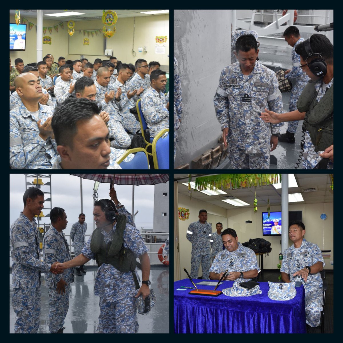 Pangkalan Laut Tun Sharifah Rodziah (@pltsr2015) on Twitter photo Majlis Penyerahan Bungkusan Raya Aidilfitri 2019 oleh Panglima Tentera Laut di PL Tun Sharifah Rodziah kepada warga yang akan bertugas di hari raya.
#NavyRaya2019
#NavyPeople
#kebajikan
<a href="/tldm_rasmi/">Royal Malaysian Navy</a> <a href="/MPA_Timur/">HQ Eastern Fleet</a> <a href="/NavySDK/">MARKAS WILAYAH LAUT 2</a> <a href="/ARBA_My/">ARBA_RMN</a> <a href="/sabrizali/">sabri zali</a> <a href="/din3762/">Membelah Ombak Khairuddin</a> Majlis Penyerahan Bungkusan Raya Aidilfitri 2019 oleh Panglima Tentera Laut di PL Tun Sharifah Rodziah kepada warga yang akan bertugas di hari raya.
#NavyRaya2019
#NavyPeople
#kebajikan
<a href="/tldm_rasmi/">Royal Malaysian Navy</a> <a href="/MPA_Timur/">HQ Eastern Fleet</a> <a href="/NavySDK/">MARKAS WILAYAH LAUT 2</a> <a href="/ARBA_My/">ARBA_RMN</a> <a href="/sabrizali/">sabri zali</a> <a href="/din3762/">Membelah Ombak Khairuddin</a>