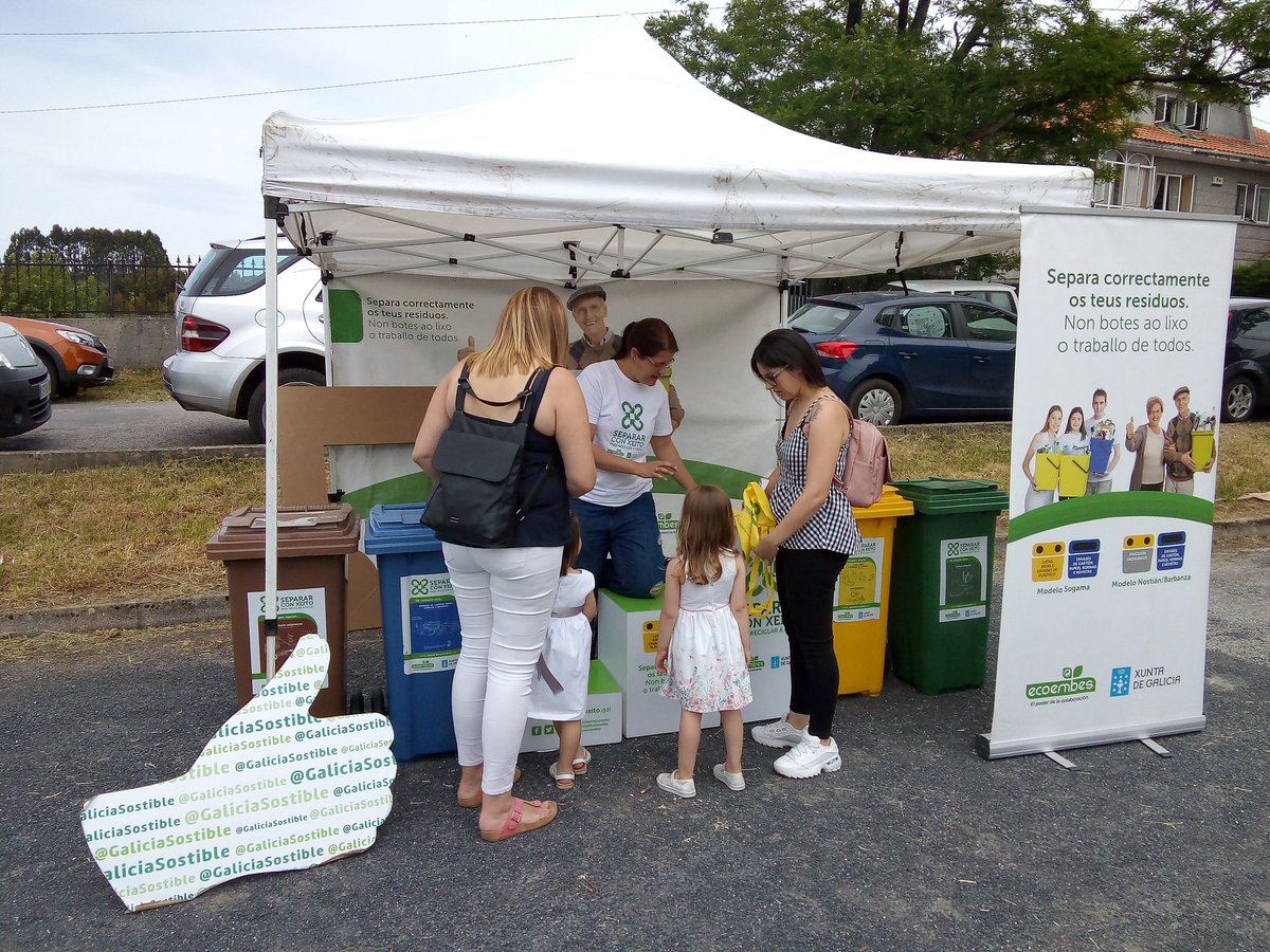 separaconxeito's tweet photo. Seguimos fomentando as feiras e #festassostibles hoxe estivemos na festa da empanada de #entrimo na festa da carne ao caldeiro en #dozon e no mercado de #cee falando da importancia da separación dos residuos #separarconxeito @ecoembes @GaliciaSostible https://t.co/f3Mfj3U9Rf