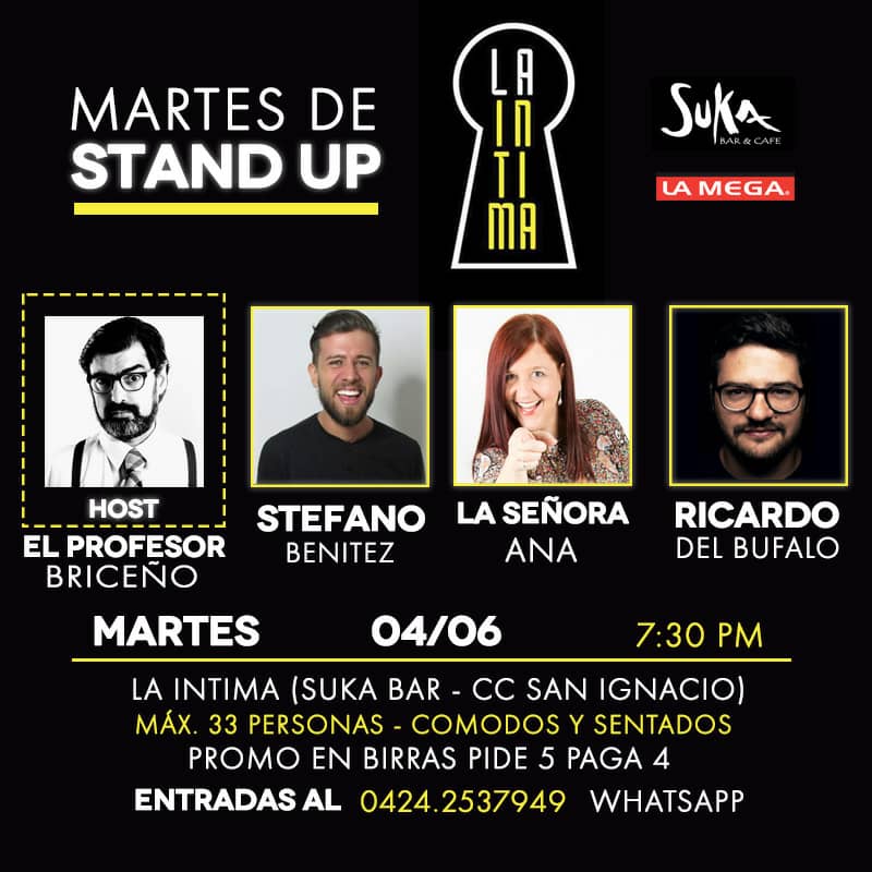 fefobenitez's tweet photo. Este martes estaré en #LaIntima junto a @profesorbriceno @SoyLaSenoraAna y @RDelBufalo
Toda la info en el flyer, no pregunten pendejadas. Llamen de una vez, porque es para pocas personas. Después dicen "ay uds no avisan". https://t.co/OMiUIISHzI