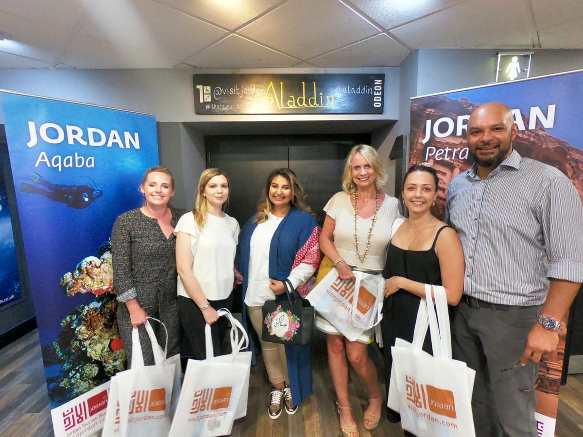 FINNtravel's tweet photo. Fantastic Sunday spent with trade and media partners celebrating the launch of the new #aladdin film. The scenes filmed in @VisitJordan looked absolutely incredible! Thank you to all of you who came along. #shareyourjordan https://t.co/ESTReQvley