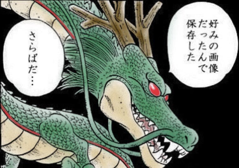 Na饅頭nr A シェンロンってこのよく画像保存して去ってく奴やろ シェンロン待機中 T Co Ozjltiyyrh Twitter