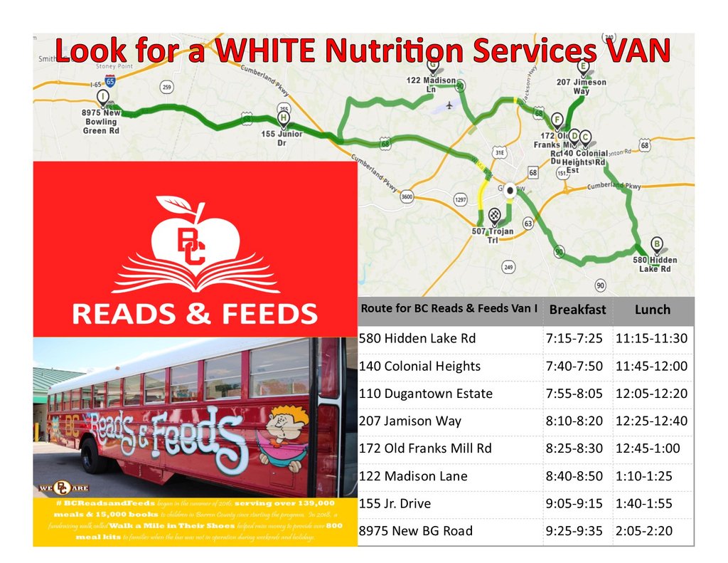 NEW #BCReadsandFeeds schedule...Please help us spread the word about the changes to get FREE breakfast and lunch on Monday-Friday!