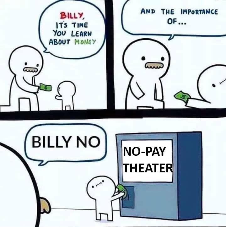 99Blacklist's tweet image. Don’t be like Billy. 

Pay actors. Support theaters that pay actors. Make theater that supports actors by paying actors. Support @ActorsEquity and @askifitsequity by only buying tickets to shows that pay all actors properly - inc. non-union actors.

#ChangeFor99 #LAThtr #hff19