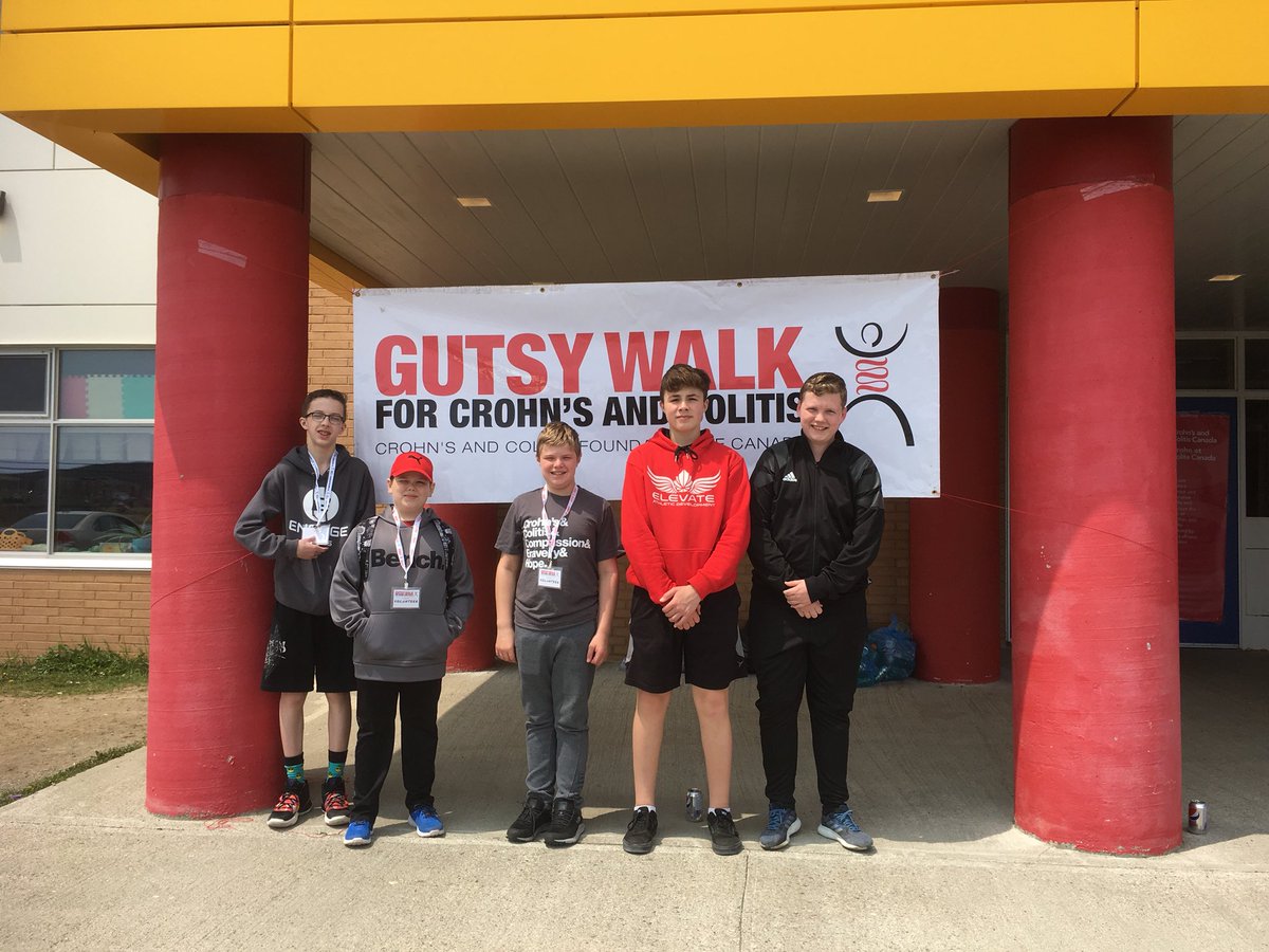 CCEasternAvalon's tweet photo. Some of our youngest but hardest working volunteers.  Raising funds for Crohns and Colitis. #gutsywak @VillanovaSchool https://t.co/TXpR5hVJqF