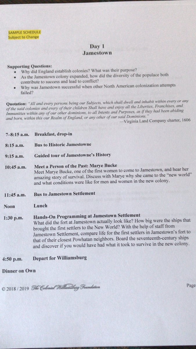 One week from today I will be exploring Jamestown!!!