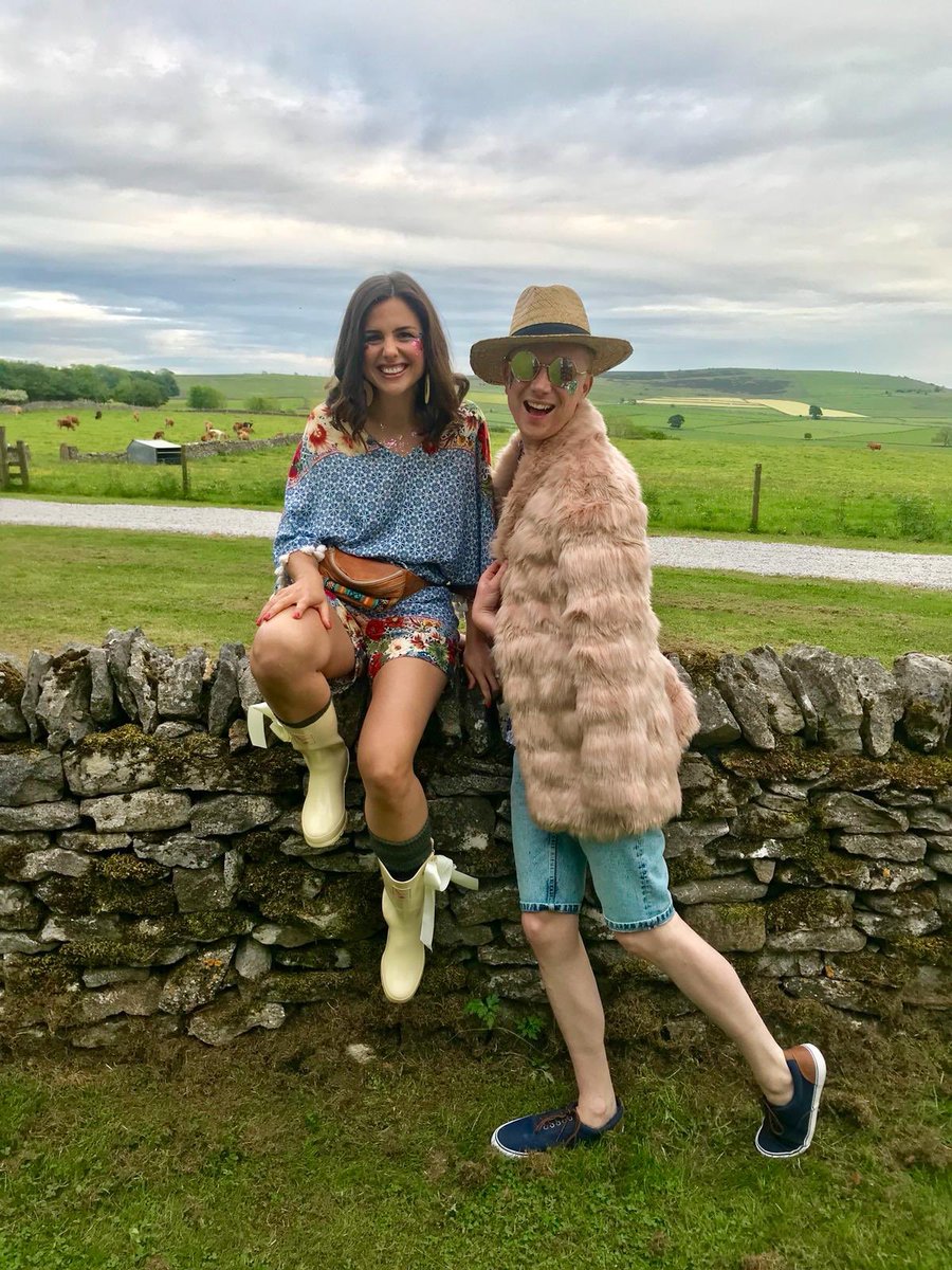 KeeleyDonovan's tweet photo. No hen do would be complete without a little facial glitter eh @OwainWynEvans ? #henfest https://t.co/HkVXI58T10