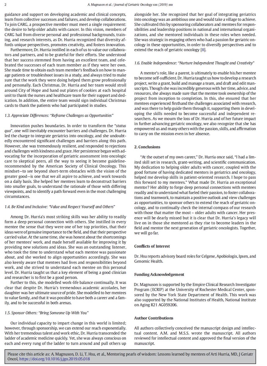 Enrique Soto (@enriquesoto8) on Twitter photo Humbled of being part of the Young <a href="/myCARG/">Cancer and Aging Research Group (CARG) #GeriOnc</a> group, and very proud of sharing what we learned from the greatest #mentor, Dr. Arti Hurria, in the special <a href="/JGeriOnc/">Journal of Geriatric Oncology</a> issue dedicated to her #gerionc #ASCO19 She was, and still is, a constant inspiration. doi.org/10.1016/j.jgo.… Humbled of being part of the Young <a href="/myCARG/">Cancer and Aging Research Group (CARG) #GeriOnc</a> group, and very proud of sharing what we learned from the greatest #mentor, Dr. Arti Hurria, in the special <a href="/JGeriOnc/">Journal of Geriatric Oncology</a> issue dedicated to her #gerionc #ASCO19 She was, and still is, a constant inspiration. doi.org/10.1016/j.jgo.…