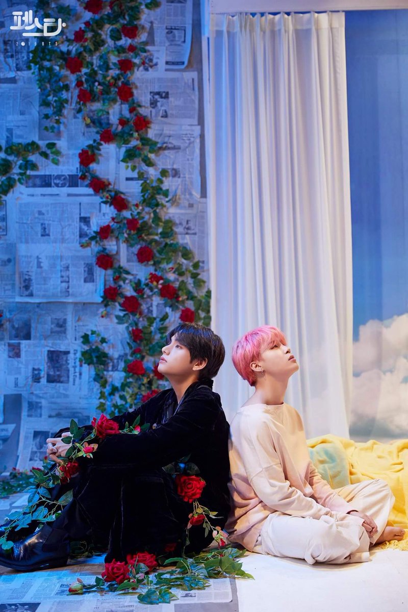 minieposts's tweet image. angel &amp;amp; demon vibes #JIMIN #TAEHYUNG #BTS #VMIN