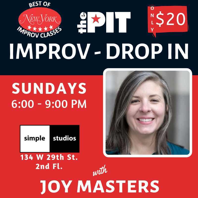 simplestudios's tweet photo. Join Joy on tonight for a Drop In! #improvclass #dropin #sundaynightnyc #makeitsimple #improv https://t.co/hqEXJrzOhs
