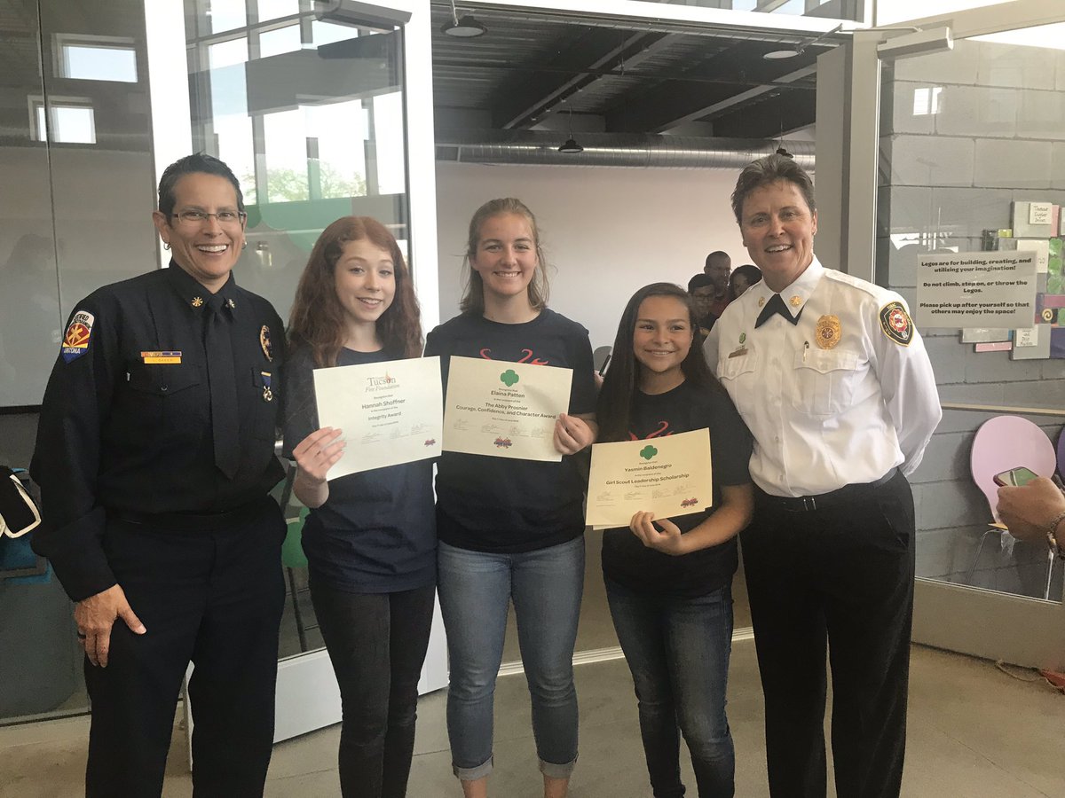 campfuryaz's tweet photo. #Thankyou @TucsonFireFndn Scholorship #CampFury2019. Hannah Shoffner was recognized for her outstanding effort, being a leader, showing teamwork, hustle, and support of other campers. #YouRockHannah #StrongWork #WeAreFury @GirlScoutsSoAZ 
https://t.co/oknlGyQOOH https://t.co/5jLdtr8QQv