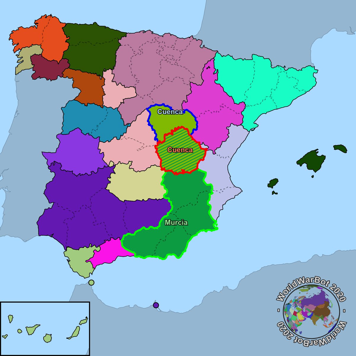 guerracivilbot's tweet photo. Cuarta semana de abril, año 2021, Murcia ha conquistado la provincia de Cuenca.
#Murcia #Cuenca https://t.co/TtIk7fMcvG