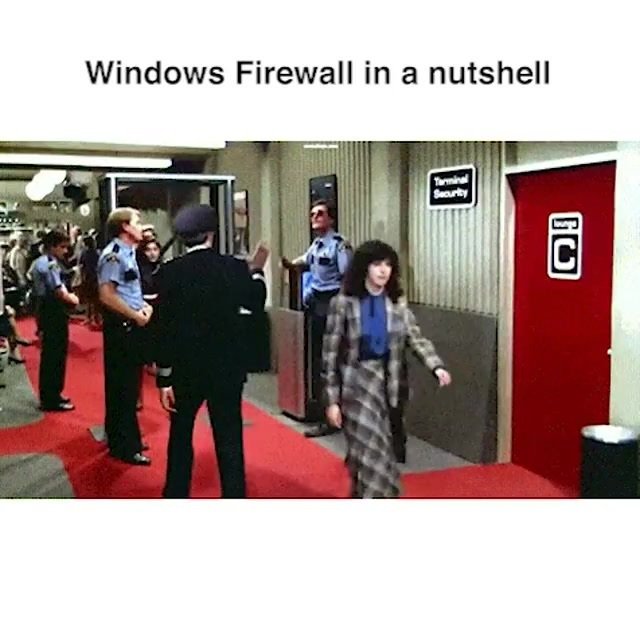coding_decoding's tweet image. Windows Firewall😂😂 Tag your friends and follow @codinganddecoding

#codinganddecoding
#programmer
#softwareengineer
#programmerlife
#programming
#developer
#coder
#coding
#decoding
#softwaredeveloper
#softwaredevelopers
#computerscience
#programmingm… bit.ly/2XmxKKu