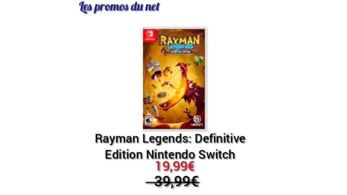 PromosLes's tweet image. 🔴  Rayman Legends: Definitive Edition Nintendo Switch
🔴Le site pour profiter de l'offre ⬇️ ⬇️ ⬇️
linktr.ee/les_promos_du_…
〰️ 〰️ 〰️ 〰️ 〰️ 〰️ 〰️ 〰️ 〰️ 
✔️Non oubliez pas de partager cette offre avec vos amis ☺️ 👥👥