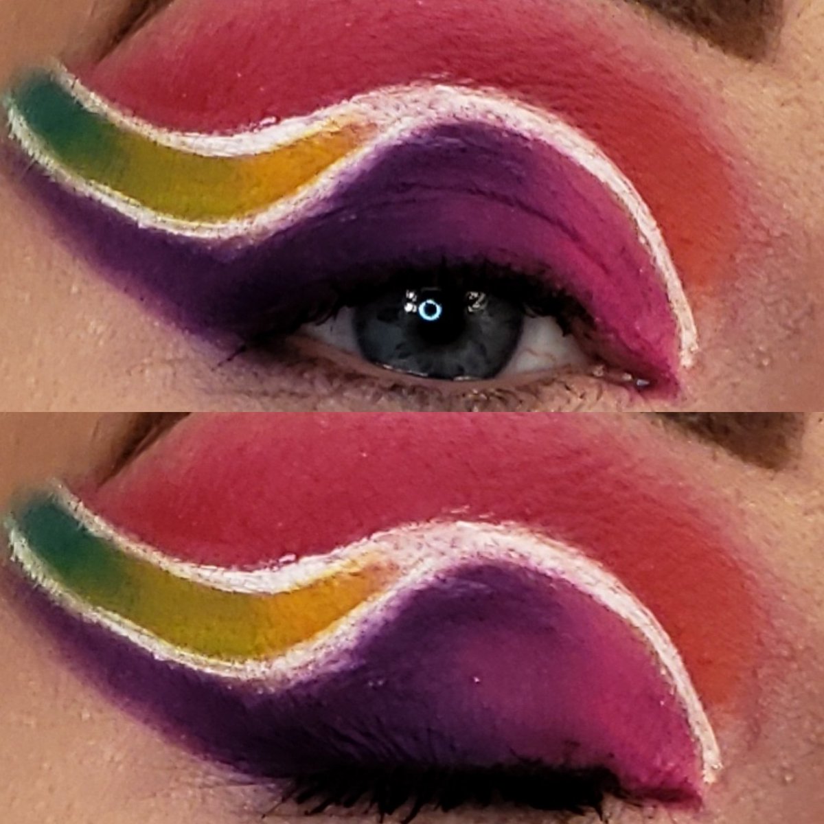 NyxiannaMUA's tweet photo. #PrideMonth look. Wish it was cleaner but I tried 🤷♀️. @JeffreeStar #bloodsugar and #velourliquidlipstick in #druglord @bhcosmetics #backtobrazil @ViseartO #editorialbrights someone please help Jeffree see this #jeffreestarPRlist https://t.co/Kis35mwMw9