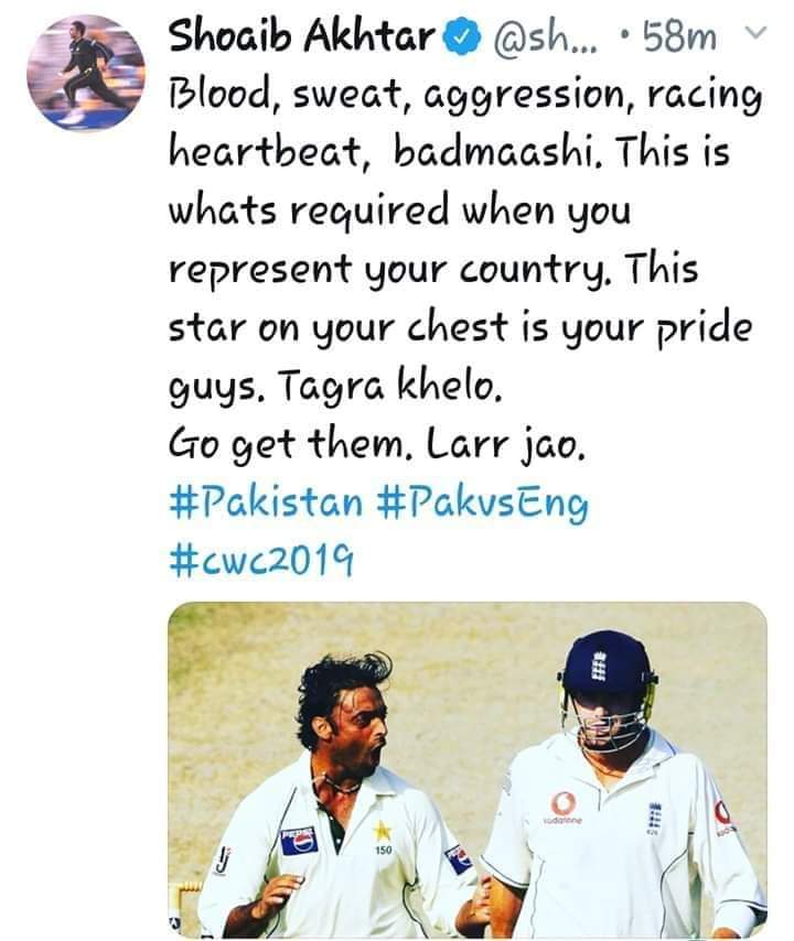 This genuinely is missing in our bowling... Aggression
Supporting Taptaan
Good luck for tomorrow's game 
<a href="/SarfarazA_54/">Sarfaraz Ahmed</a> #CWC19 #WeHaveWeWill
