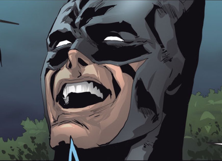 "I've seen a lot of things that have frightened me to the bone, but nothing is as unsettling as Bruce smiling with the cowl on."