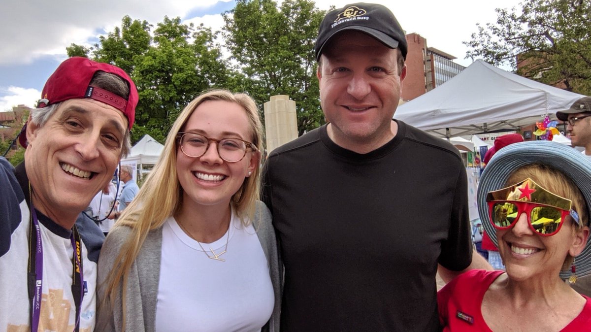 Great to see <a href="/jaredpolis/">Jared Polis</a> today for the 25th @boulderjfest ❤️ (@ Pearl Street Mall - <a href="/downtownboulder/">Downtown Boulder</a> in Boulder, CO) swarmapp.com/c/3iENod2hmKD